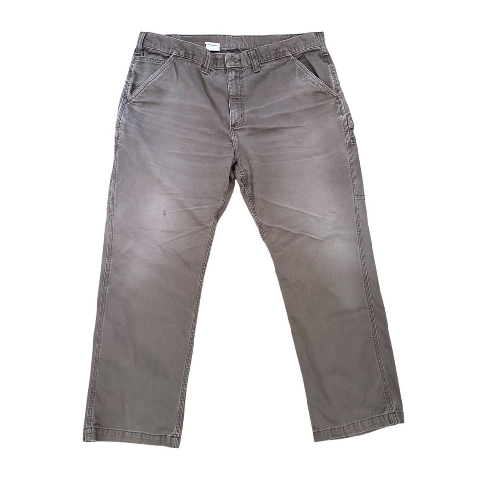 Carhartt B324 DFE Relaxed Fit Canvas Carpenter Work Pants Gray 40x30